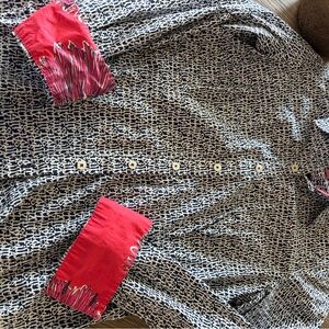 Lilly Pulitzer Graffiti Button Up Top Size 8